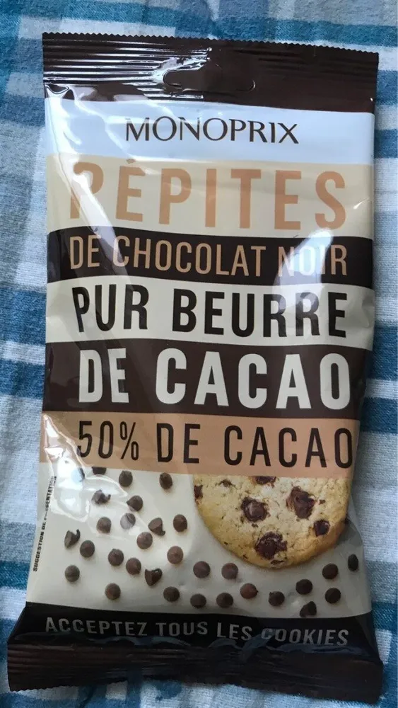 Pépites de chocolat noir pur cacao