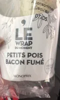Wrap petits pois bacon fumé