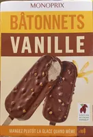 Glaces Bâtonnets vanille