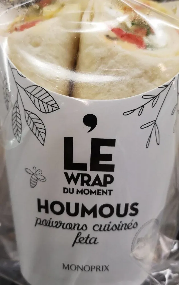 Le Wrap du moment houmous poivrons