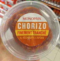 Chorizo finement tranché