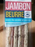 Sandwich pain de mie jambon beurre