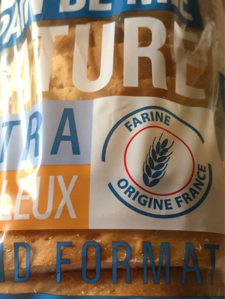 Pain de mie nature extra moelleux sans sucres ajoutés