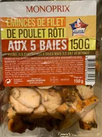Emincés de poulet rôti aux 5 baies
