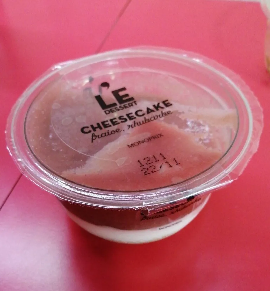 Cheesecake fraise rhubarbe