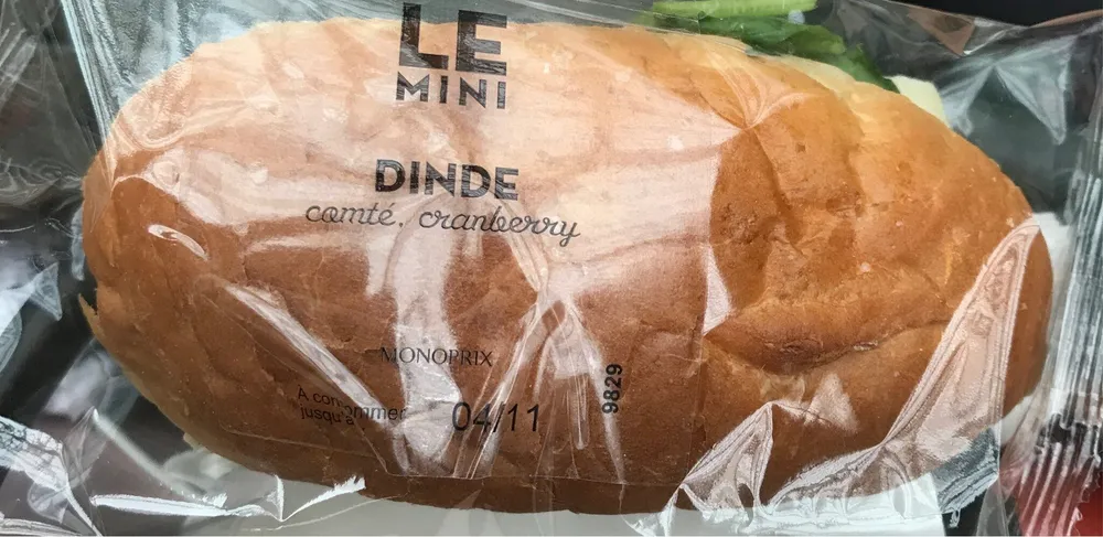 Navette Dinde comté cranberry