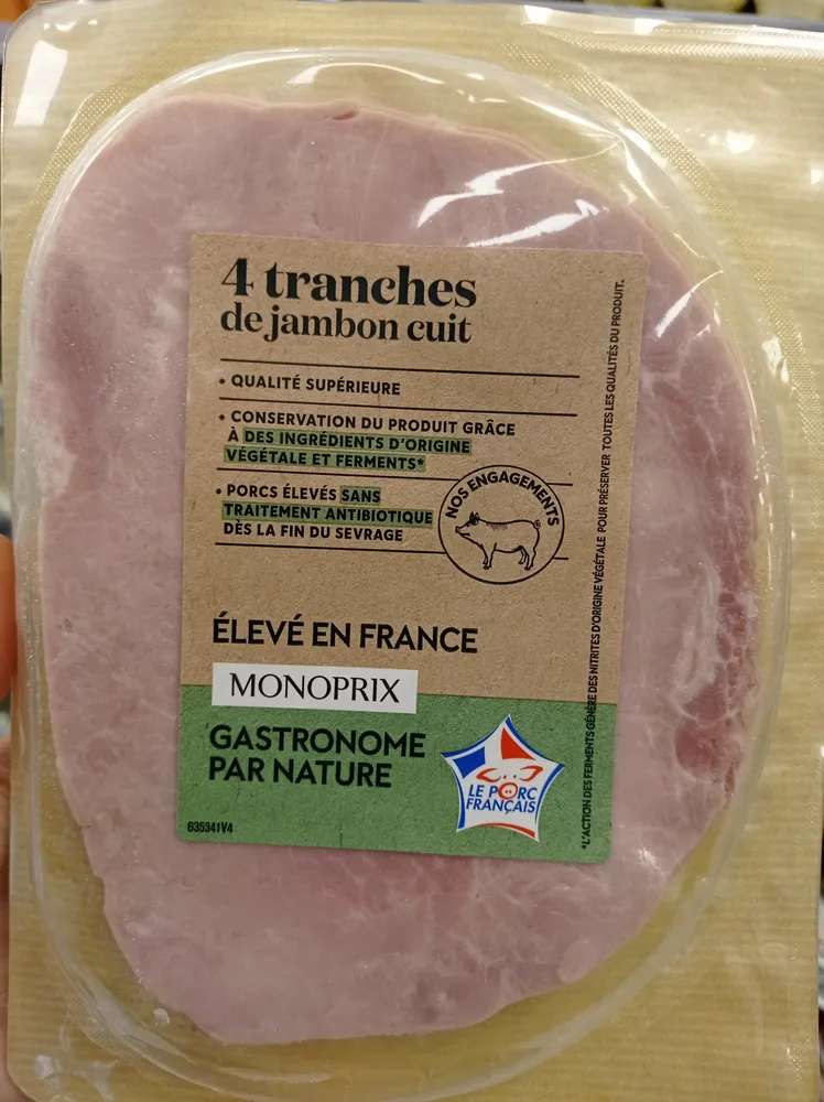 Jambon cuit qualité supérieur