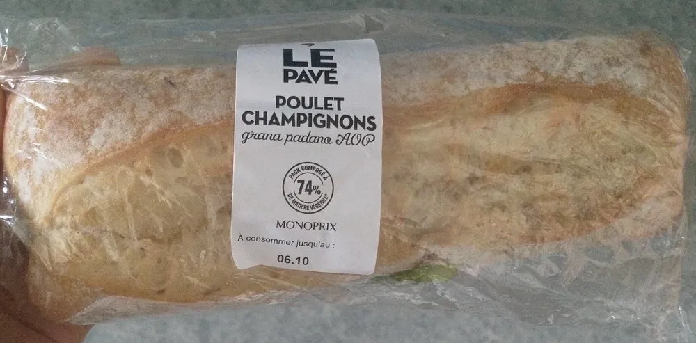 Le pavé poulet champignons grana padano