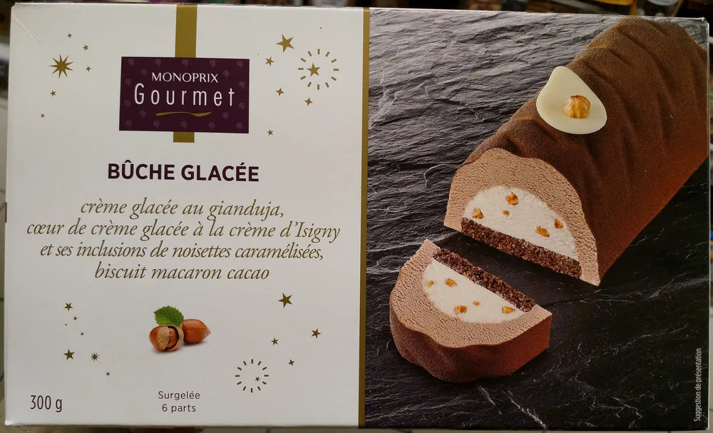 Buche glacée crème glacée au guianduja