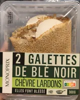 Galettes de blé noir chèvre lardons