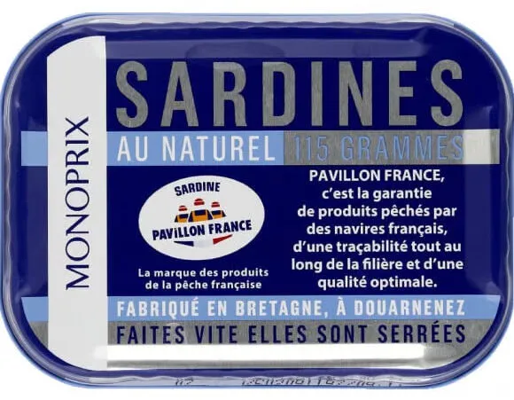 Sardines au naturel