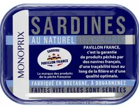 Sardines au naturel