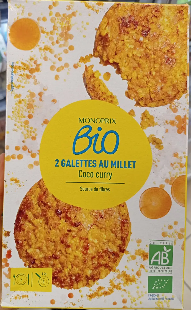 Galette au millet coco curry