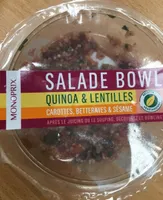 Salade Bowl Quinoa & Lentilles