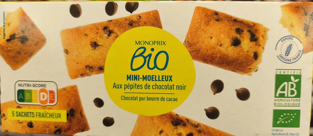 Mini-moelleux aux pepites de chocolat noir