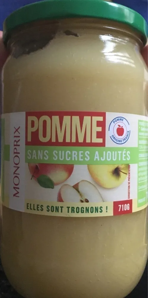 Puree de pomme sans sucres ajoutes