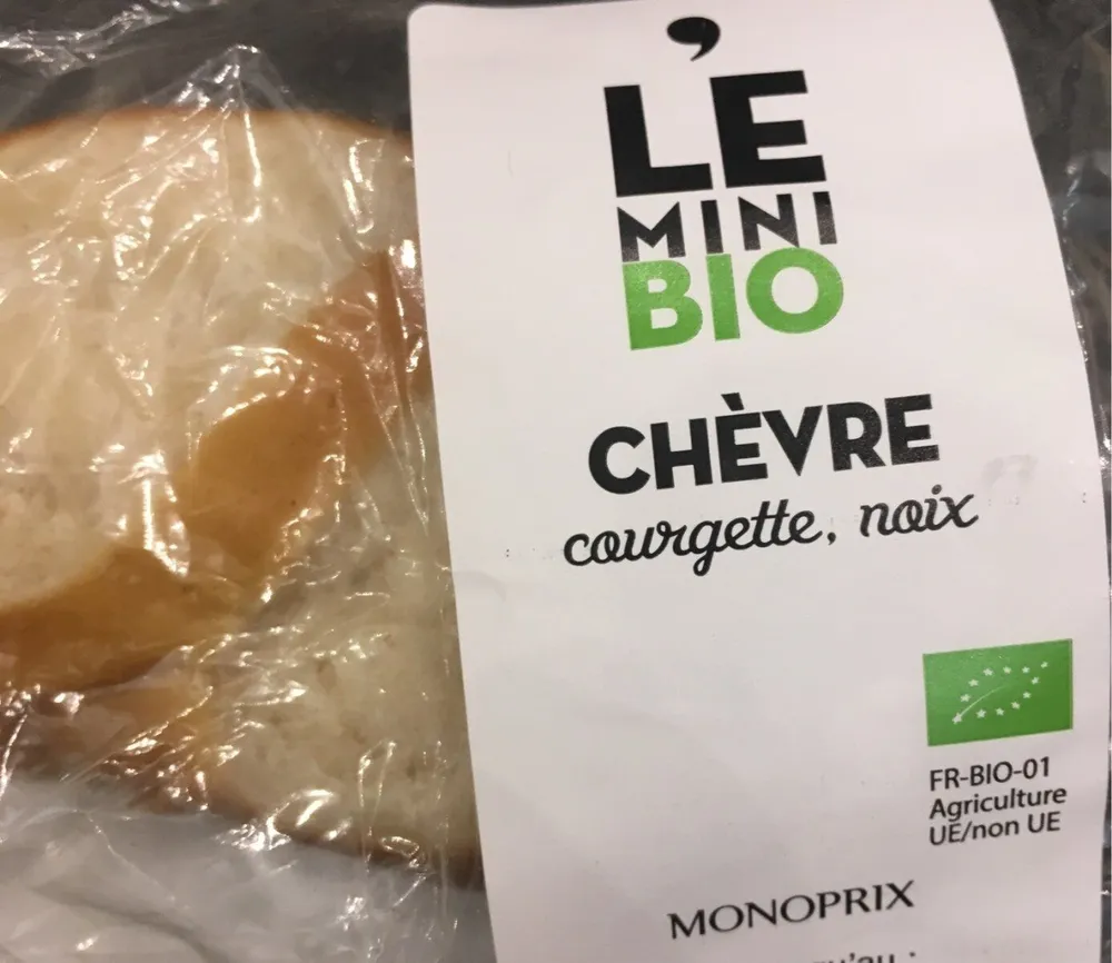 Le mini bio chèvre courgette noix