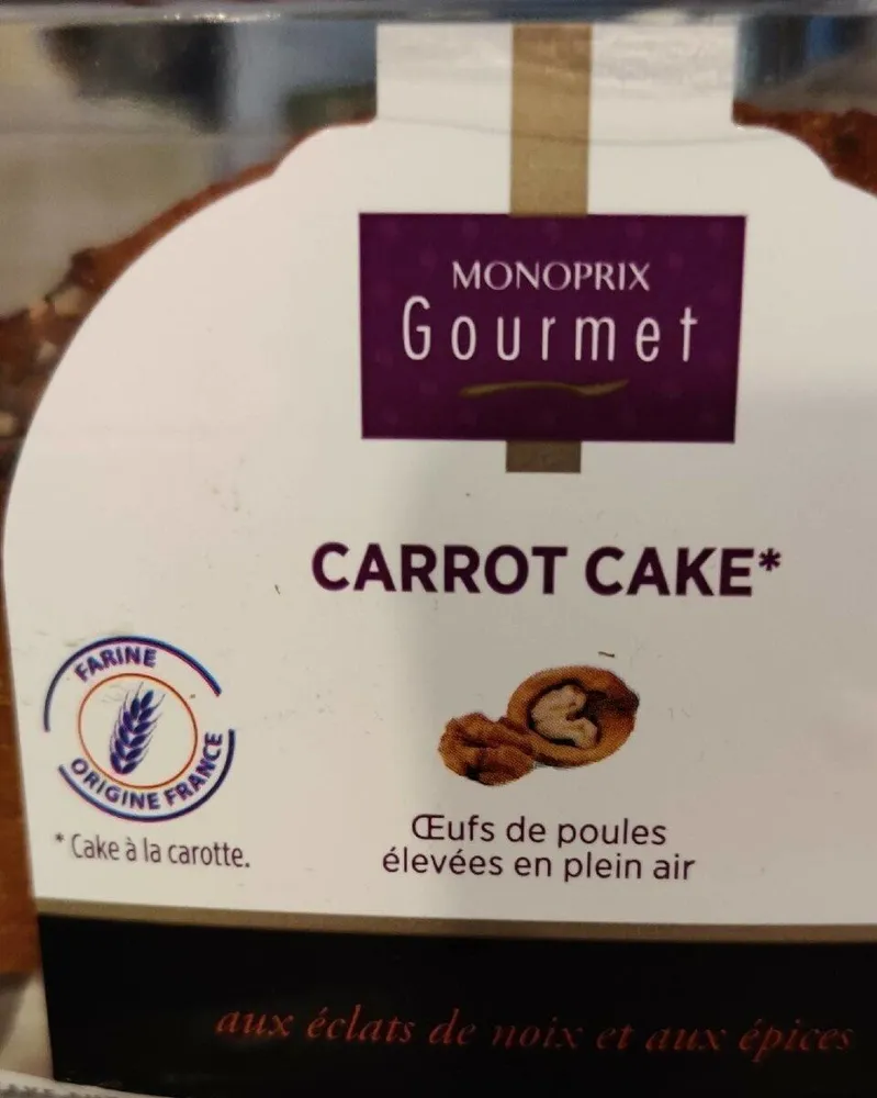 Cake aux carottes râpées