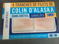 4 tranches de filet de colin d'alaska