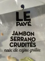 Le pavé jambon Serrano crudité