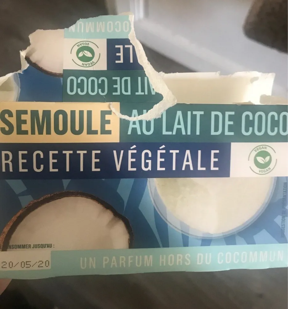 semoule au lait de coco vegan