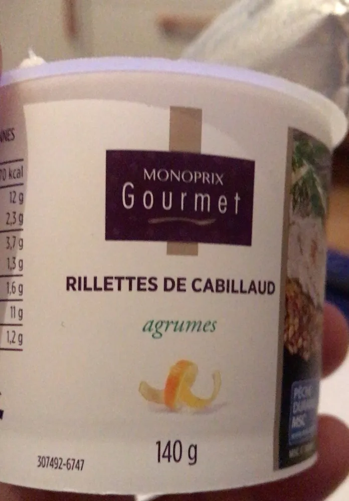 Rillette de cabillaud aux agrumes