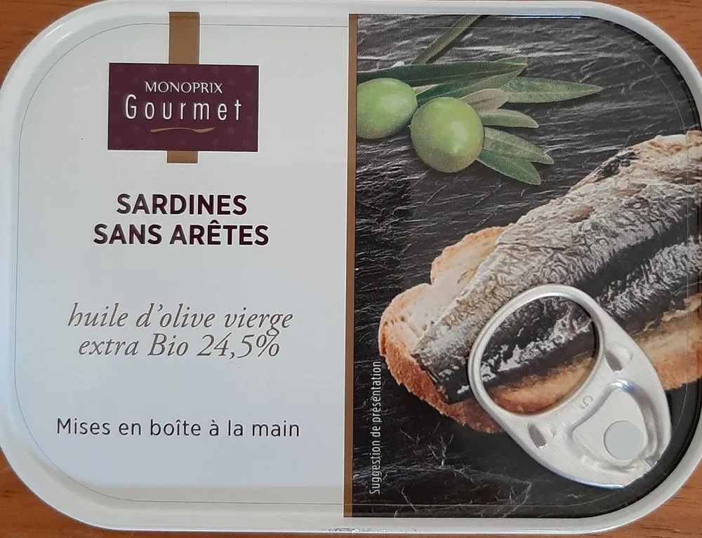 Sardines sans arêtes a l'huile vierge extra bio