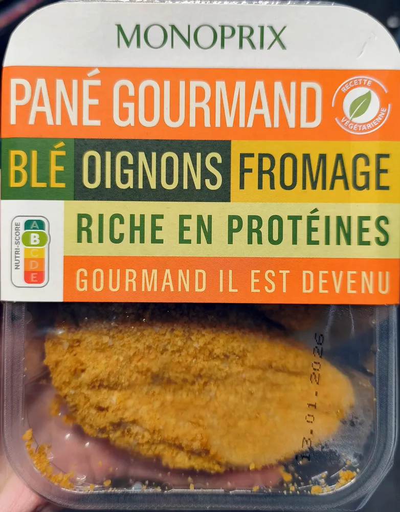 Le végétal Pané gourmand blé oignons fromage