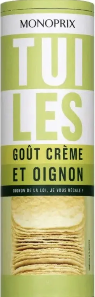 Tuiles gout crème et oignon