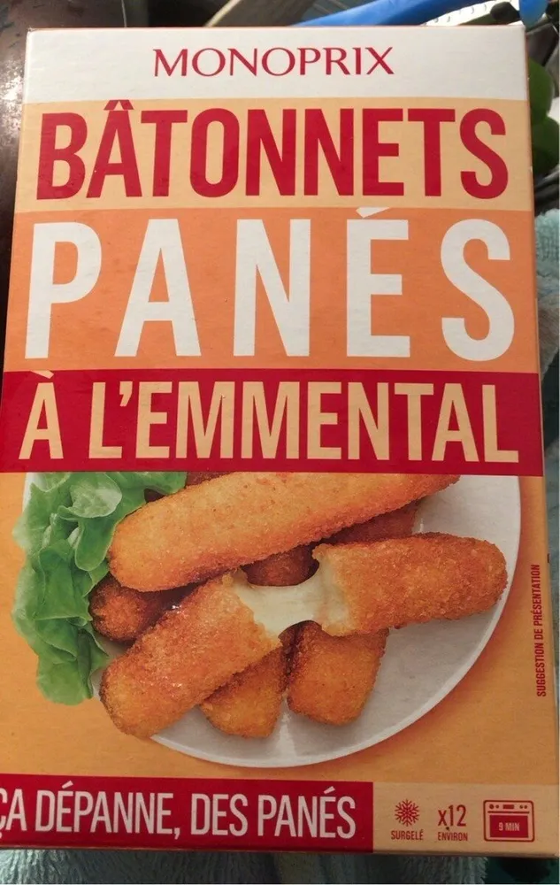 Batonnet panés a l’emmental