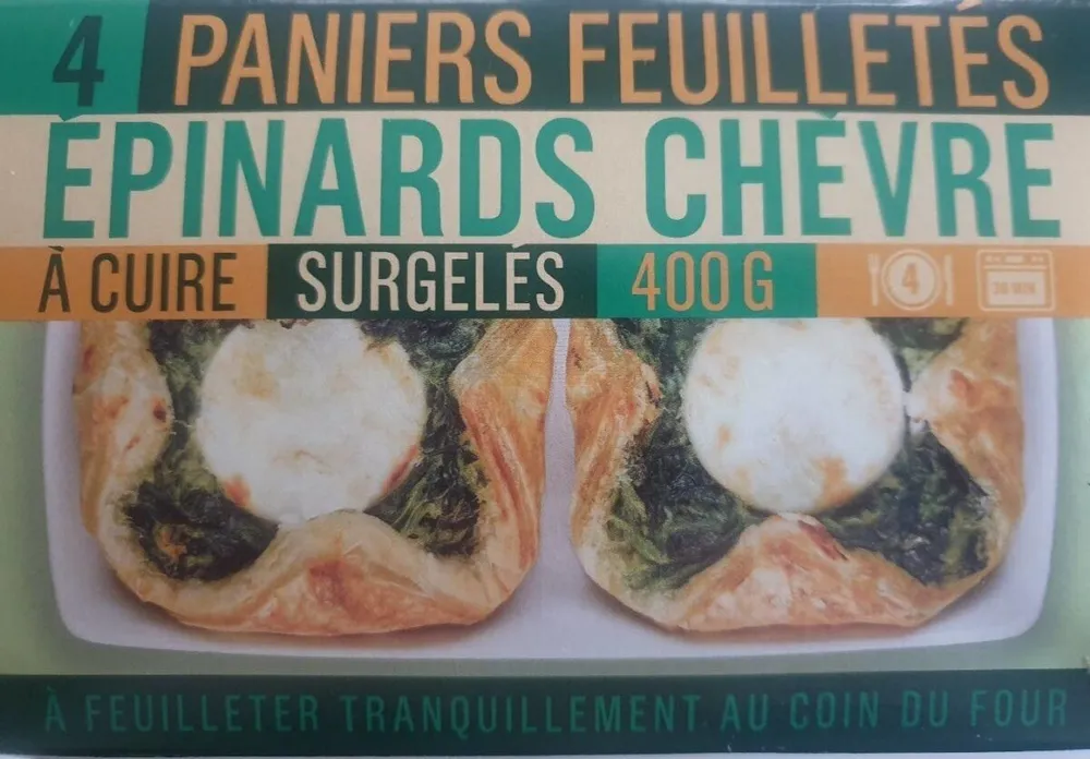 Paniers feuilletés épinard chèvre