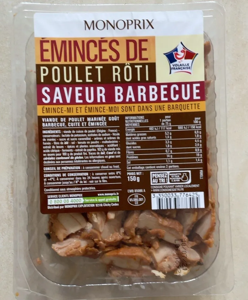 Émincés de poulet rôti saveur barbecue