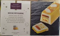 Bûche pâtissière mousse noix de coco, compotée de mangue