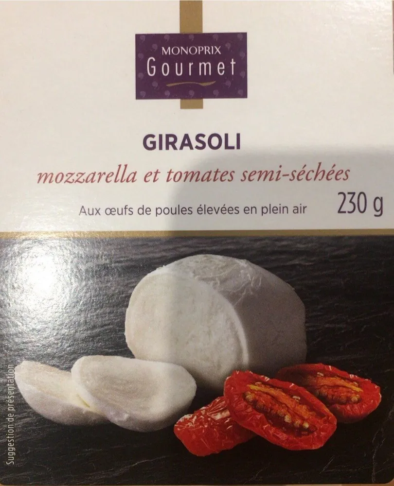 Girasoli mozzarella et tomates semi-séchées