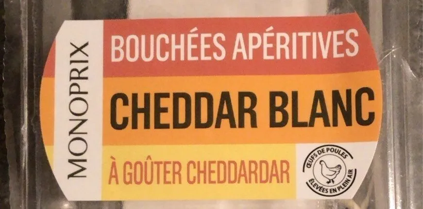 Bouchees aperitive cheddar blanc