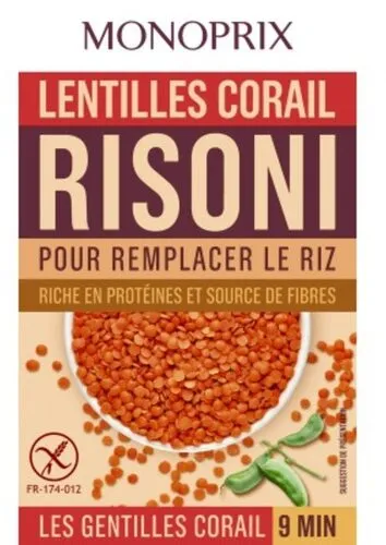 Risoni de Lentilles corail