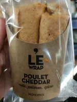 Le wrap poulet cheddar, maïs, poivrons, épices