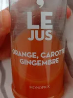 le Jus orange carotte gingembre