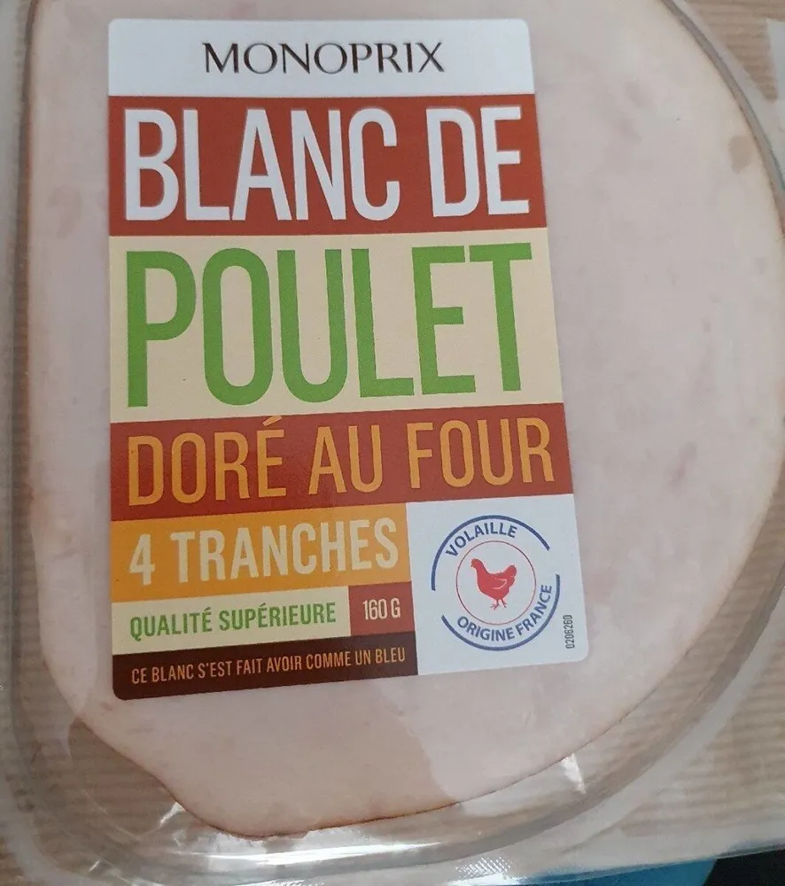 Blanc de poulet doré au four