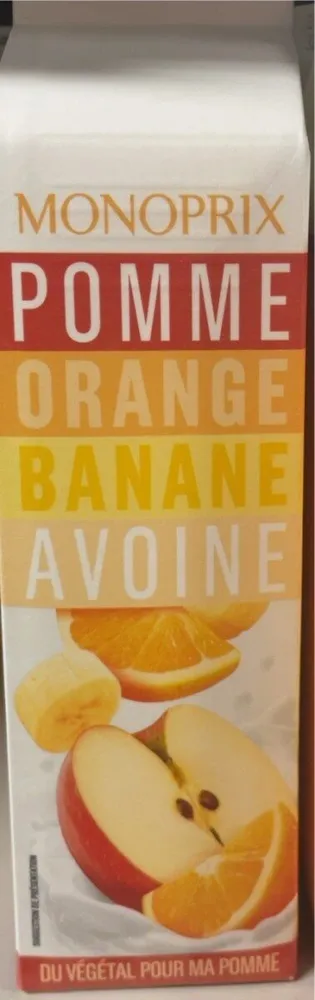 Pomme orange banane avoine