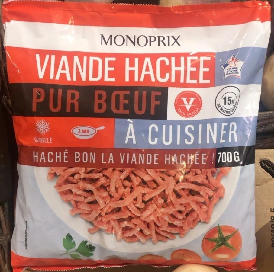 Viande hachee pur boeuf a cuisiner
