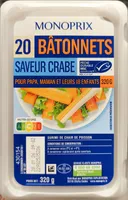 20 bâtonnets de surimi à la chair de poissons sauvages