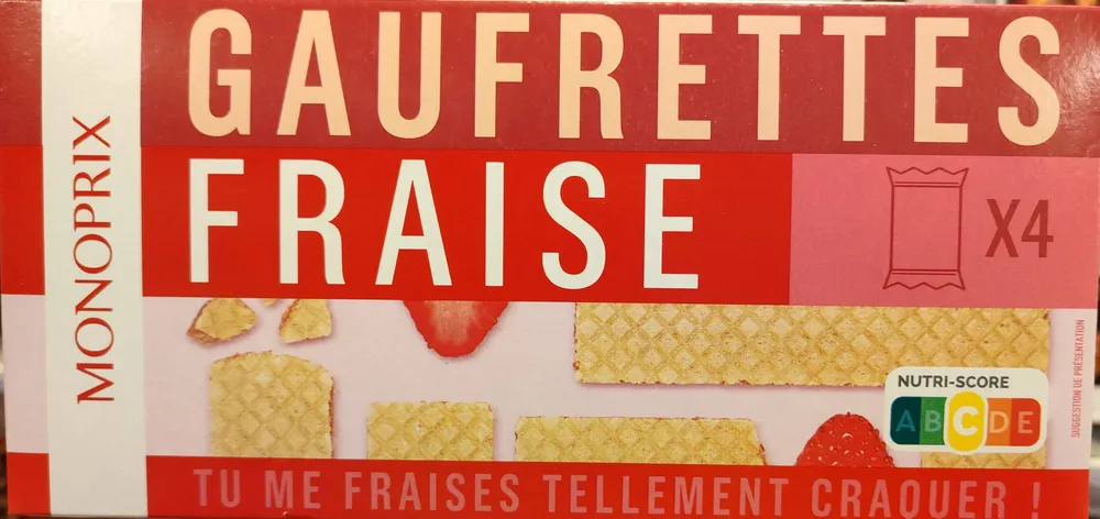 Gaufrettes Fraise