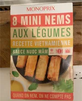 8 mini nems aux légumes