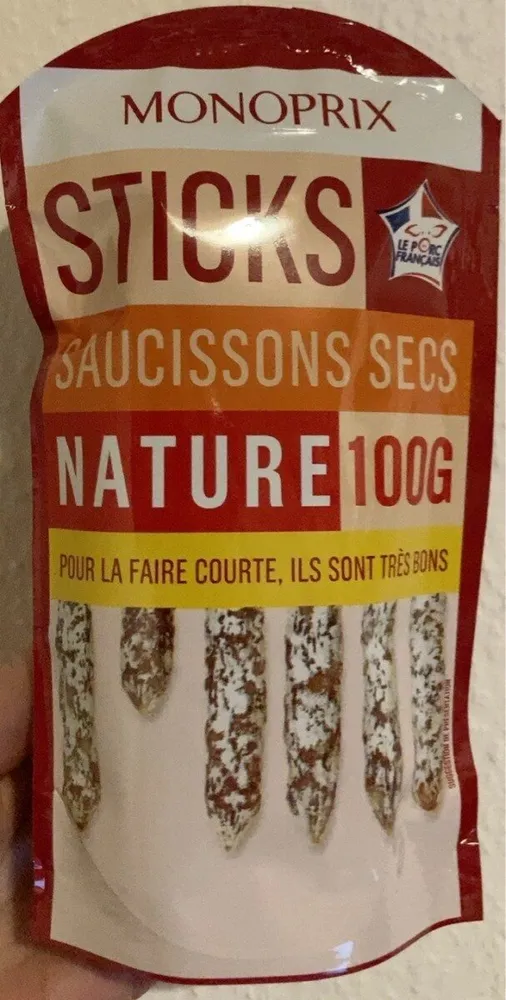 Sticks saucissons secs Nature