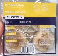 16 mini blinis citron pavot