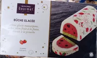 Bûche glacée crème glacée mascarpone sorbet fraise