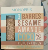 3 barres sésame Amande Coco