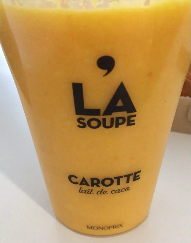 Soupe Carotte Lait de coco