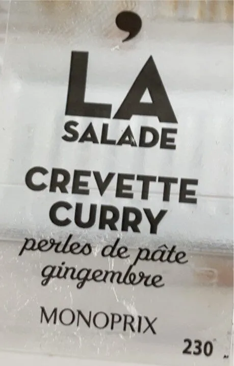 Salade crevette cury